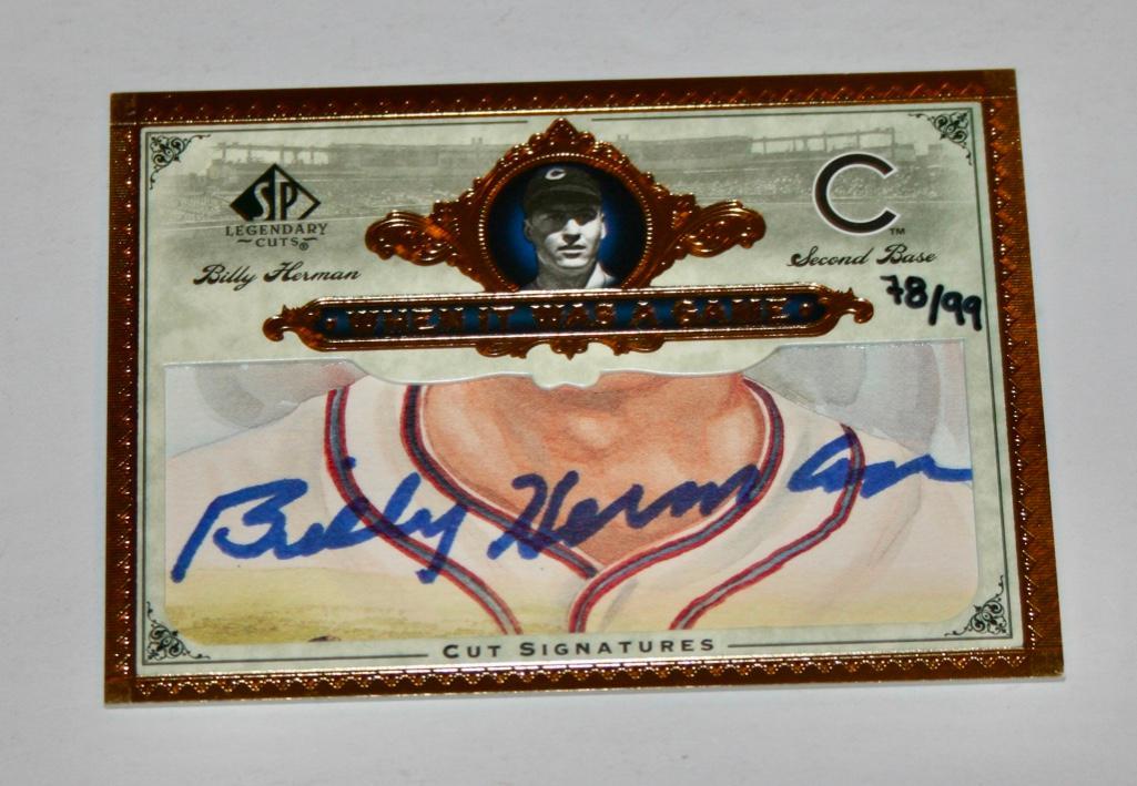 2006 Upper Deck Billy Herman Signed Card WGC-HE (1 of 2)