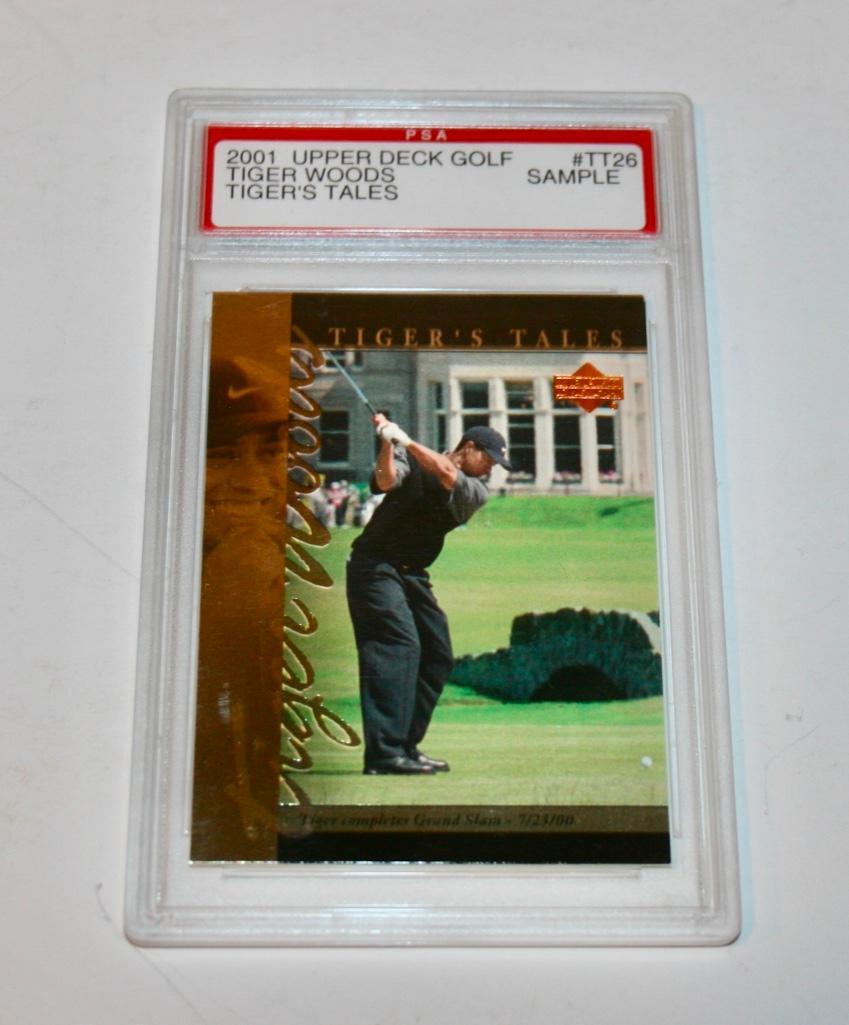2001 Upper Deck Tiger Woods Tigers Tales #TT26 Sample Card (1 of 3)
