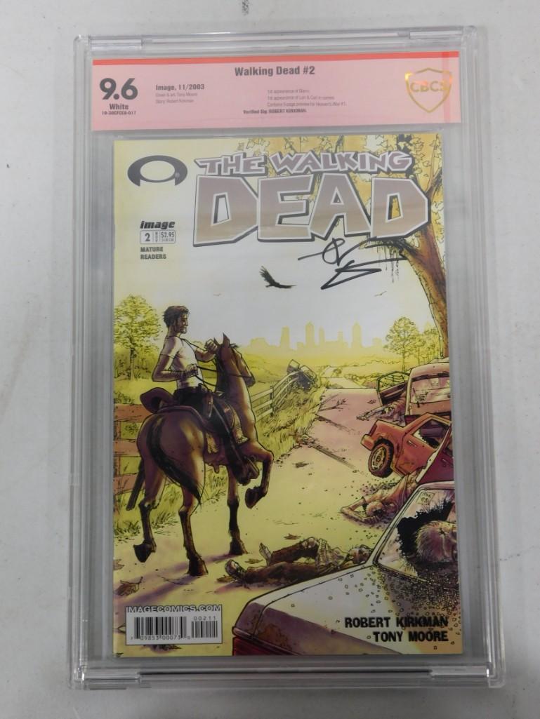 9.6 Graded Walking Dead #2 Comic Book - Robert Kirkman Signed verified (1 of 4)