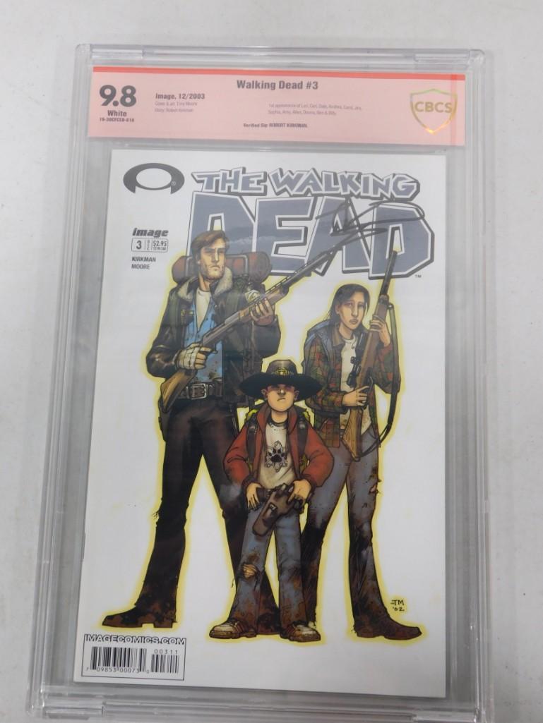 9.8 Graded Walking Dead # 3 Comic Book - Robert Kirkman Signed verified (1 of 3)
