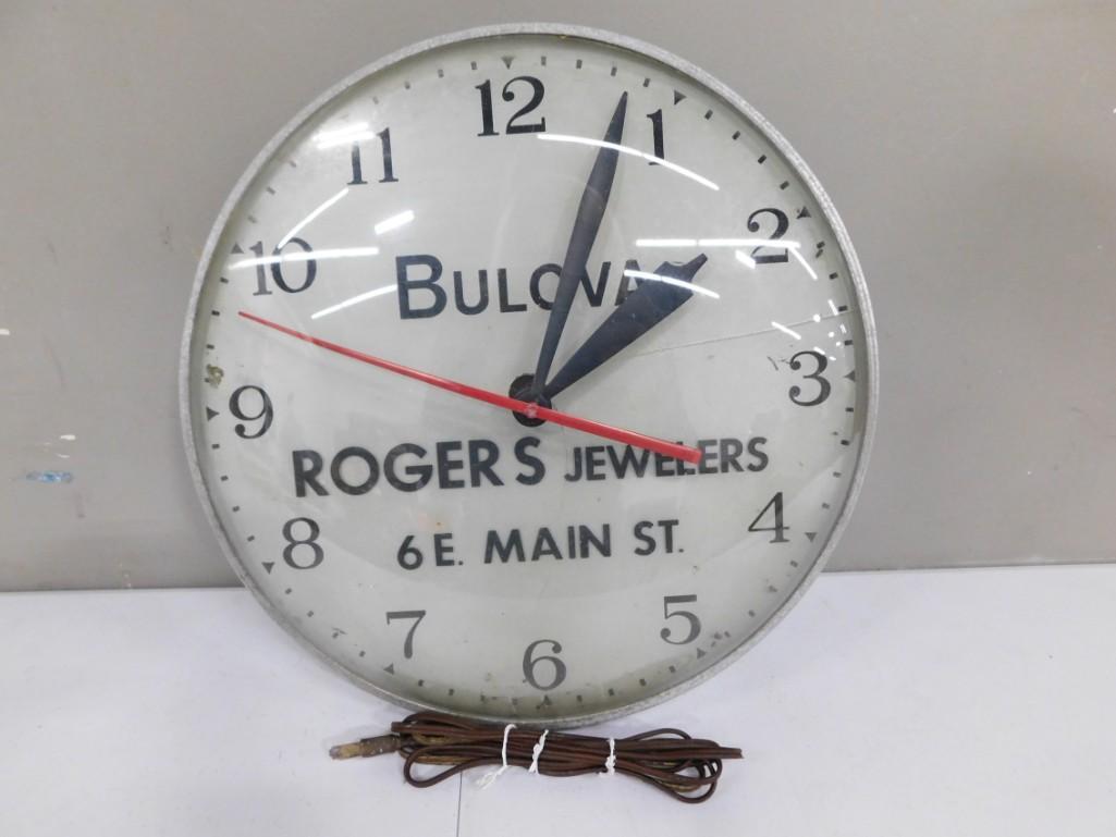 Vintage Bulova Rogers Jewelers Clock (1 of 3)