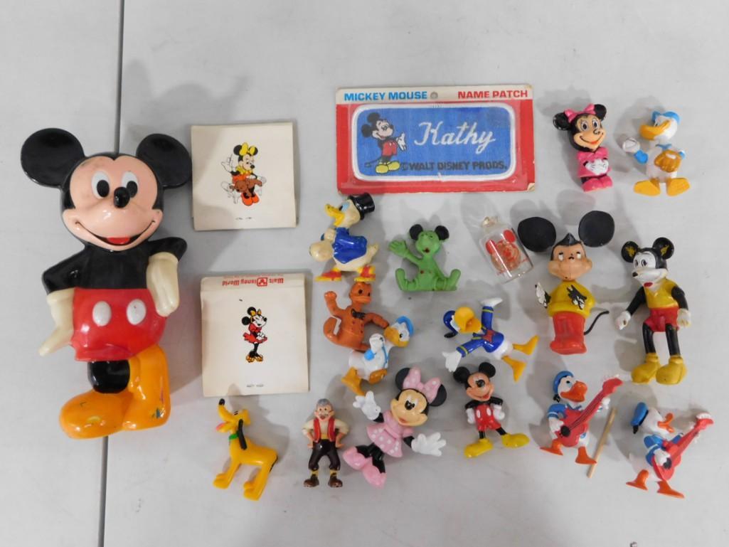 Disney Lot incl Figurines, Vintage Mickey Mouse, Donald Duck, Name Patch, etc (1 of 5)