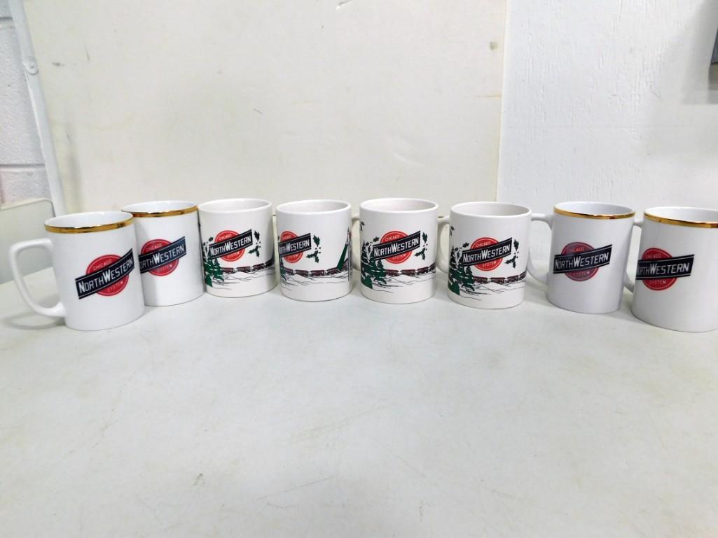 Lot of 8 Northwestern Railroad Coffee Mugs: Lot of 8 Northwestern Railroad Coffee Mugs