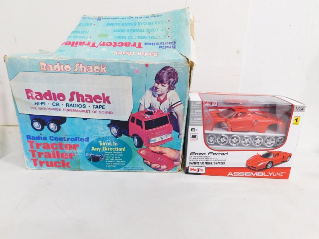 New Old Stock Radio Shack RC Truck, and Maisto Ferrari Model Kit: New Old Stock Radio Shack RC Truck, and Maisto Ferrari Model Kit 1:24 Scale
