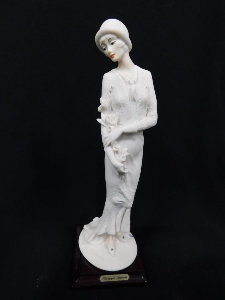 Giuseppe Armani Florence Art Deco Style Woman with Hat Figurine 10" Tall: Giuseppe Armani Florence Art Deco Style Woman with Hat Figurine 10" Tall