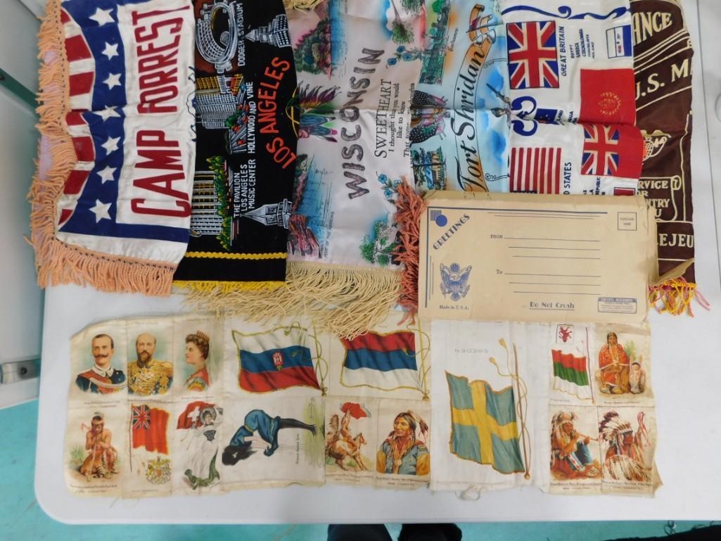 Collectibles Lot incl Vtg Nebo Cigarette Silk Flags, Leaders, etc Plus Other Collectibles incl (1 of 7)