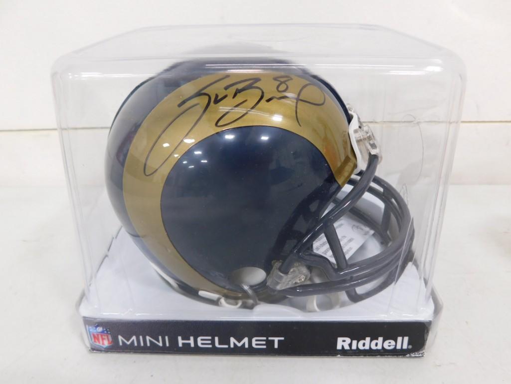 Football Mini Helmet Autographed Sam Bradford w COA from Leaf Authentics (1 of 4)