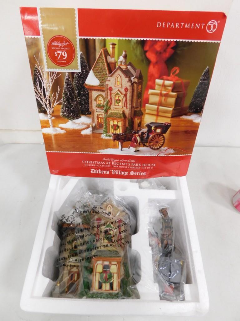 Dept 56 Dickens Village Series Gift Set incl Regent's Park House and Park House Carriage (1 of 3)