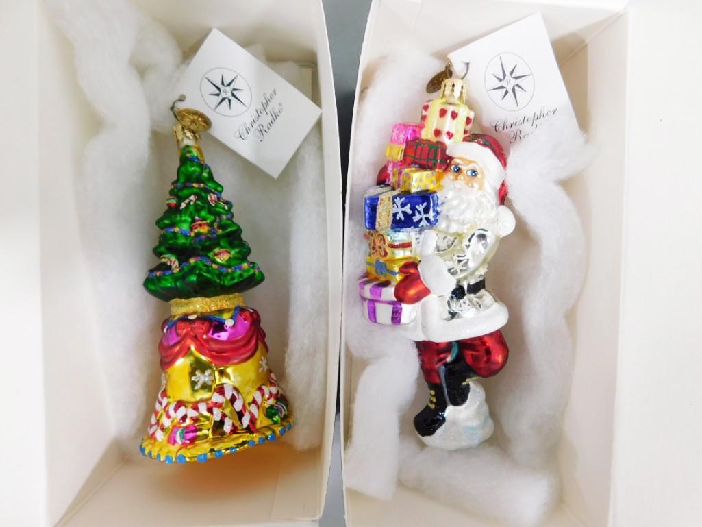 2 Christopher Radko Christmas Ornaments incl Last Minute Shopper and a Christmas Tree (1 of 6)