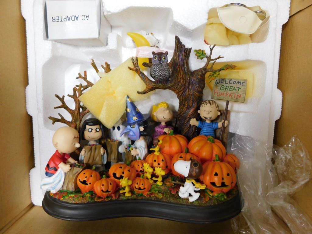 Danbury Mint Peanuts Welcome Great Pumpkin Halloween Sculpture Or
