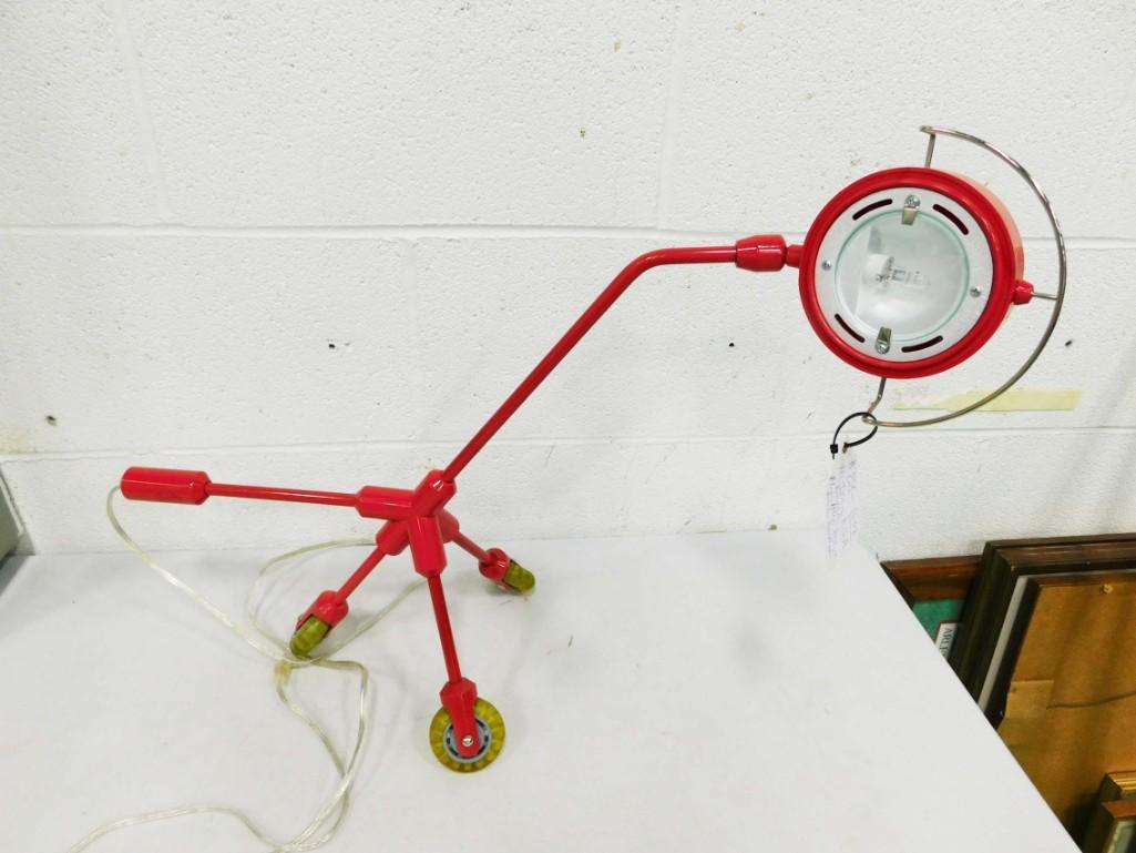 Retired Kila Red Dog Rolling Table Lamp by Harry Allen for IKEA (1 of 3)