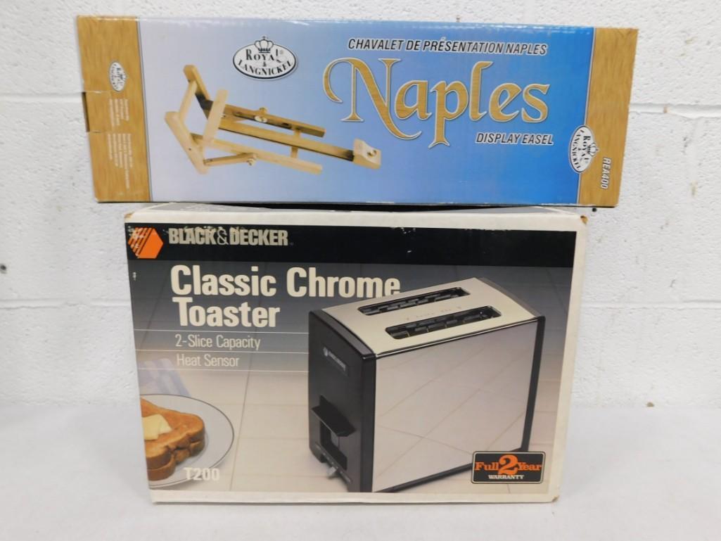 Black and Decker Toaster New in Box and Naples Display Easel New in Box: Black and Decker Toaster New in Box and Naples Display Easel New in Box