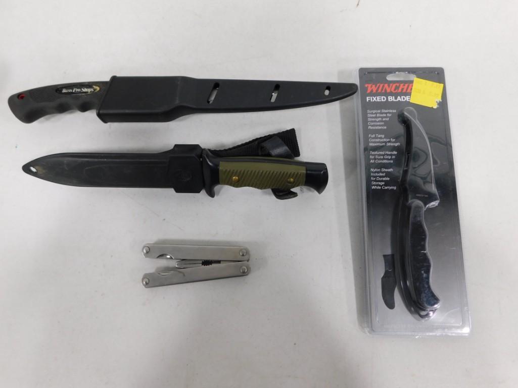 New Unopened Winchester Fixed Blade Knife, Promaster Skinning Knife, Hunting Knife with Sheath, Pock (1 of 5)