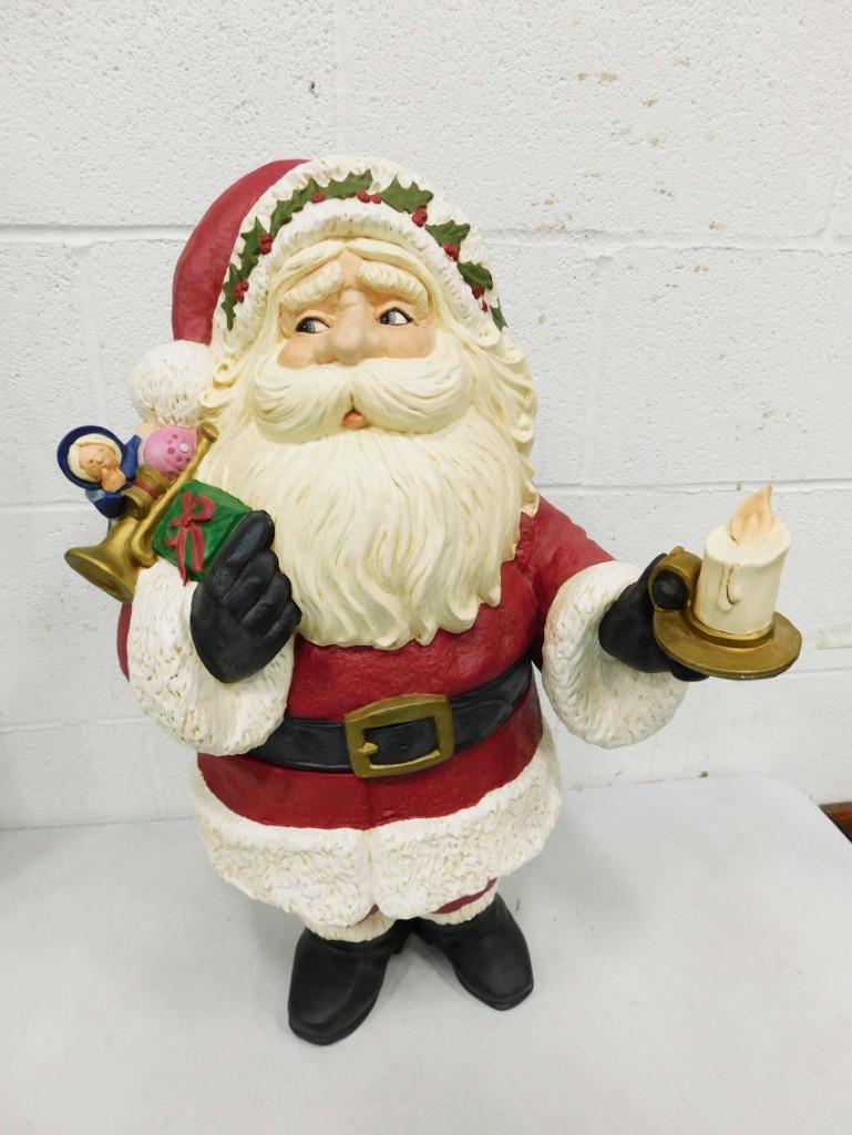 Large Santa Claus Cookie Jar Approx 24" Tall Ceramic: Large Santa Claus Cookie Jar Approx 24" Tall Ceramic