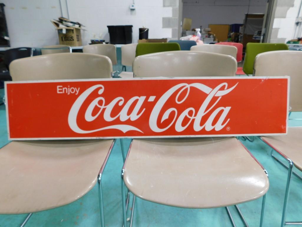 Vintage Metal Coca Cola Sign 48" x 10" (1 of 3)