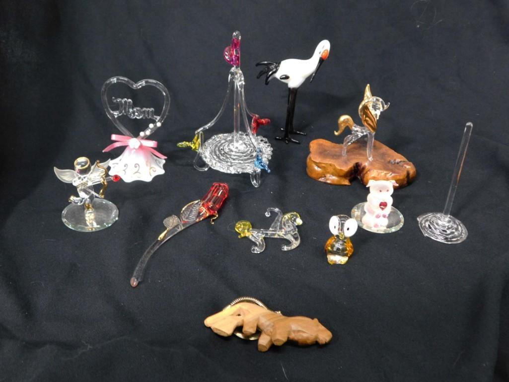 Lot of Small Glass Figures incl Spun Glass, etc (1 of 7)