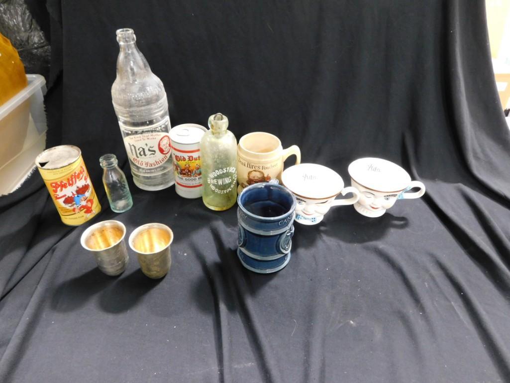 Misc. Alcohol lot including Baileys cups, Woodstock Brewing, Pfeiffer's Beer (1 of 7)
