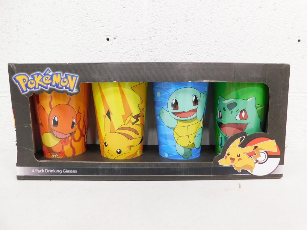 4 Pokemon Tumblers or Drinking Glasses New in Box: 4 Pokemon Tumblers or Drinking Glasses New in Box