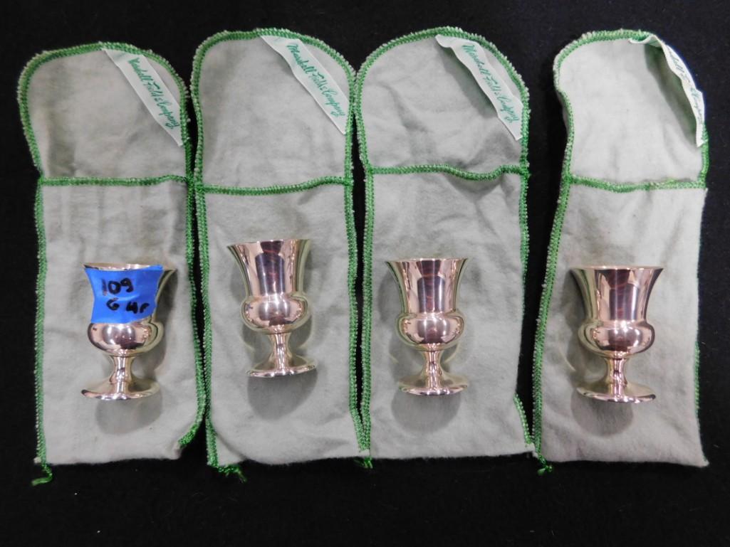 4 Gorham Sterling Silver Liqueur Glasses (1 of 4)