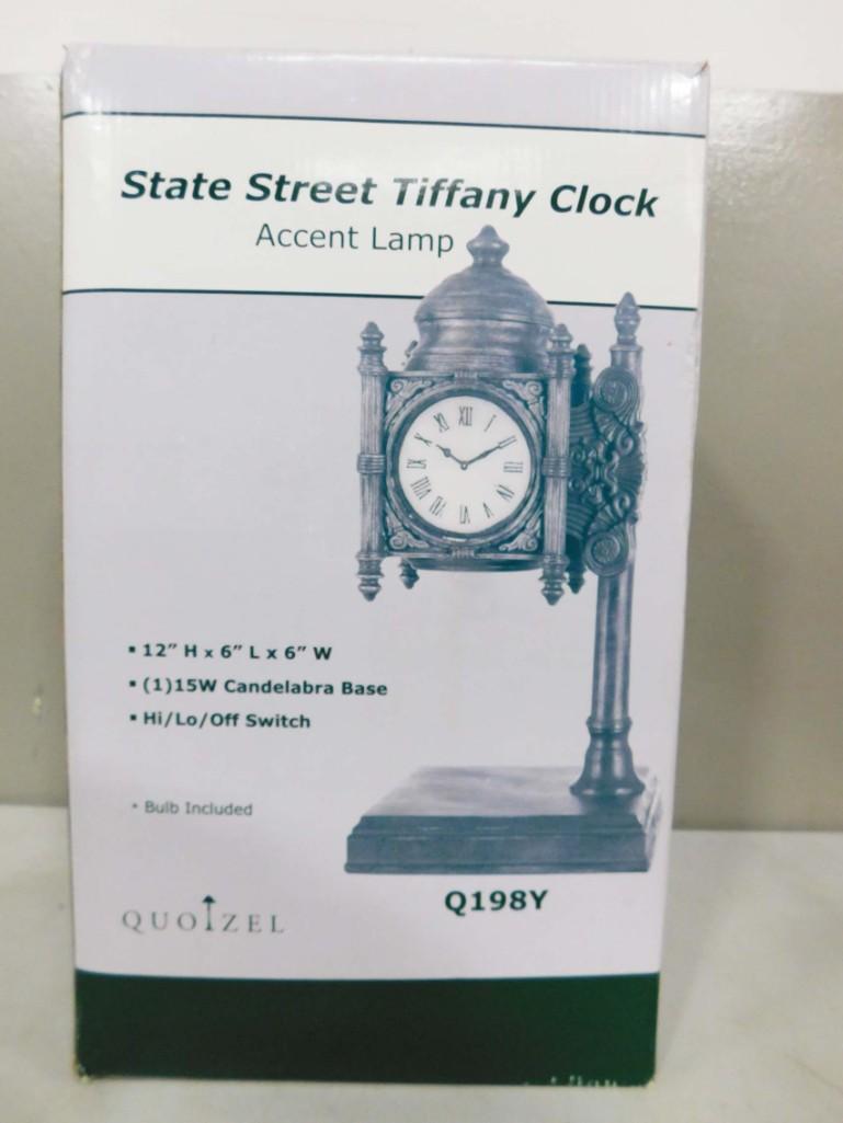 State Street Marshall Fields Clock Accent Lamp by Quoizel New in Box (1 of 3)