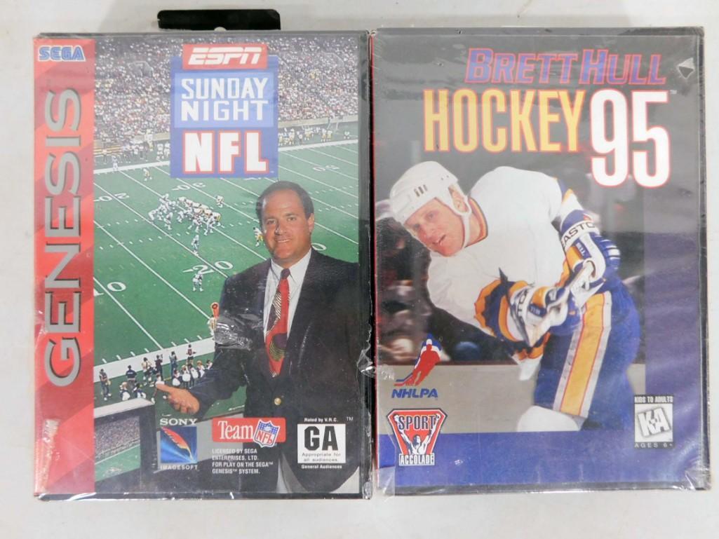 2 NOS Sega Genesis Video Games Sealed incl Brett Hull Hockey 95 and ESPN Sunday Night NFL (1 of 4)
