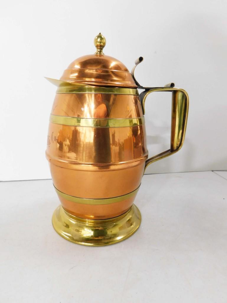Lg Copper and Brass Beer Stein Goetz & Flodin Mfg Co Chicago (1 of 12)