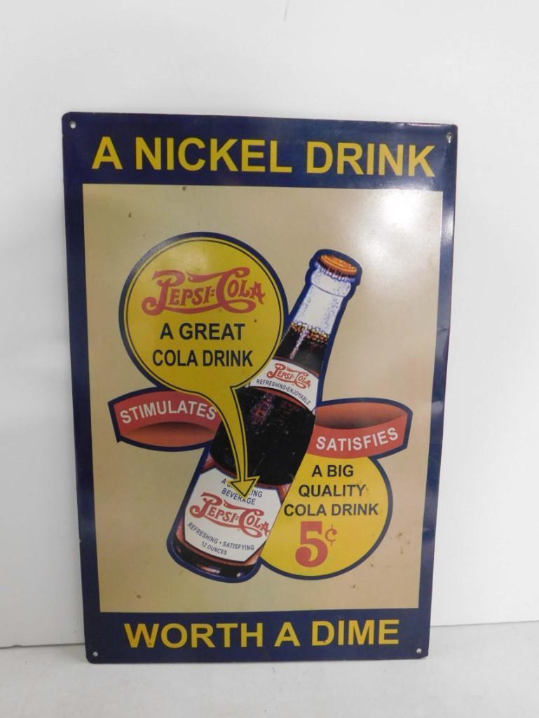 Vintage Pepsi Cola Metal Sign (1 of 3)
