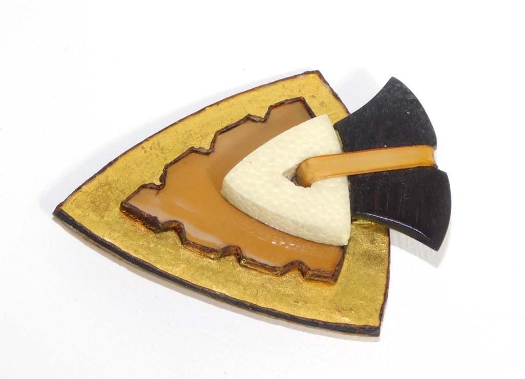 Fabrice Paris Pin or Brooch Unusual Arrowhead shaped (1 of 4)