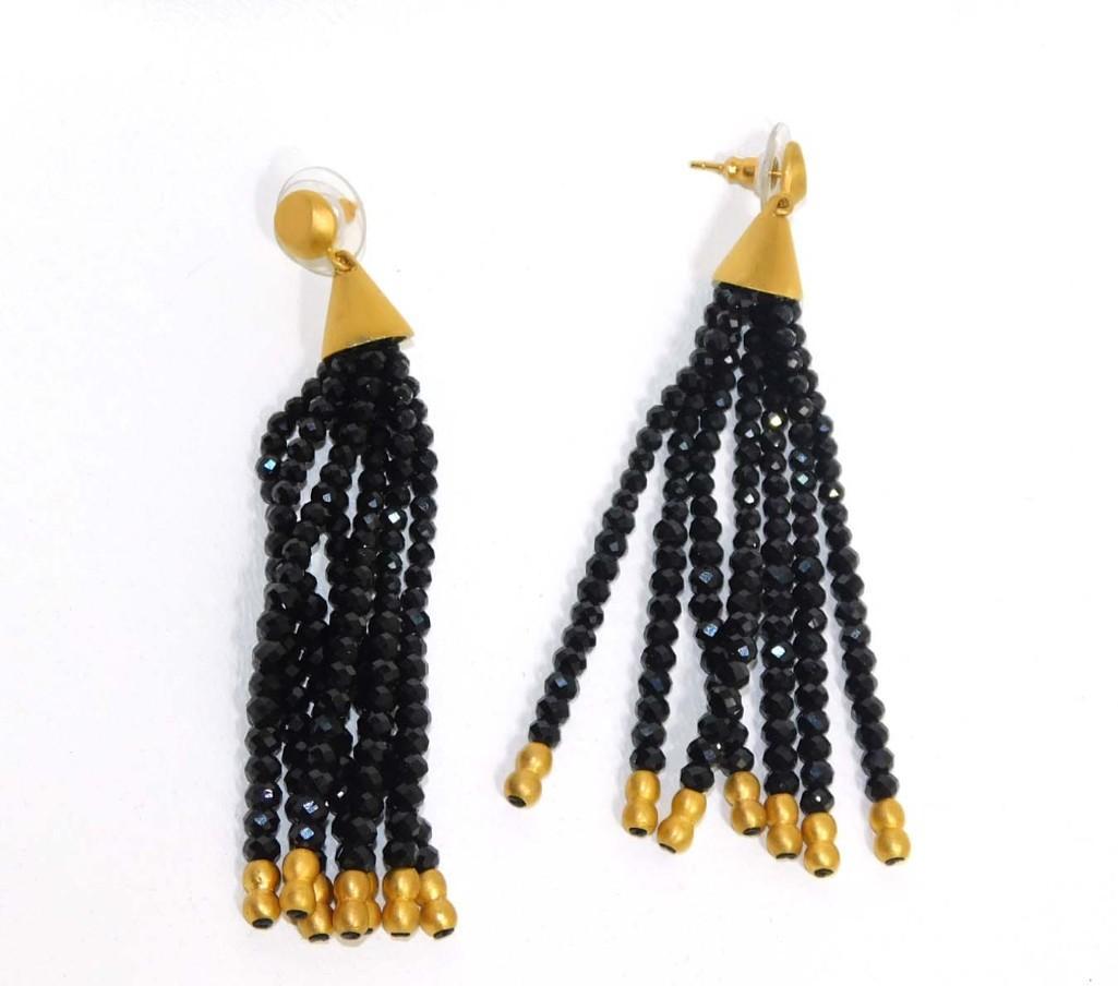 Dean Davidson Gold Plated Black Bead Earrings (1 of 4)