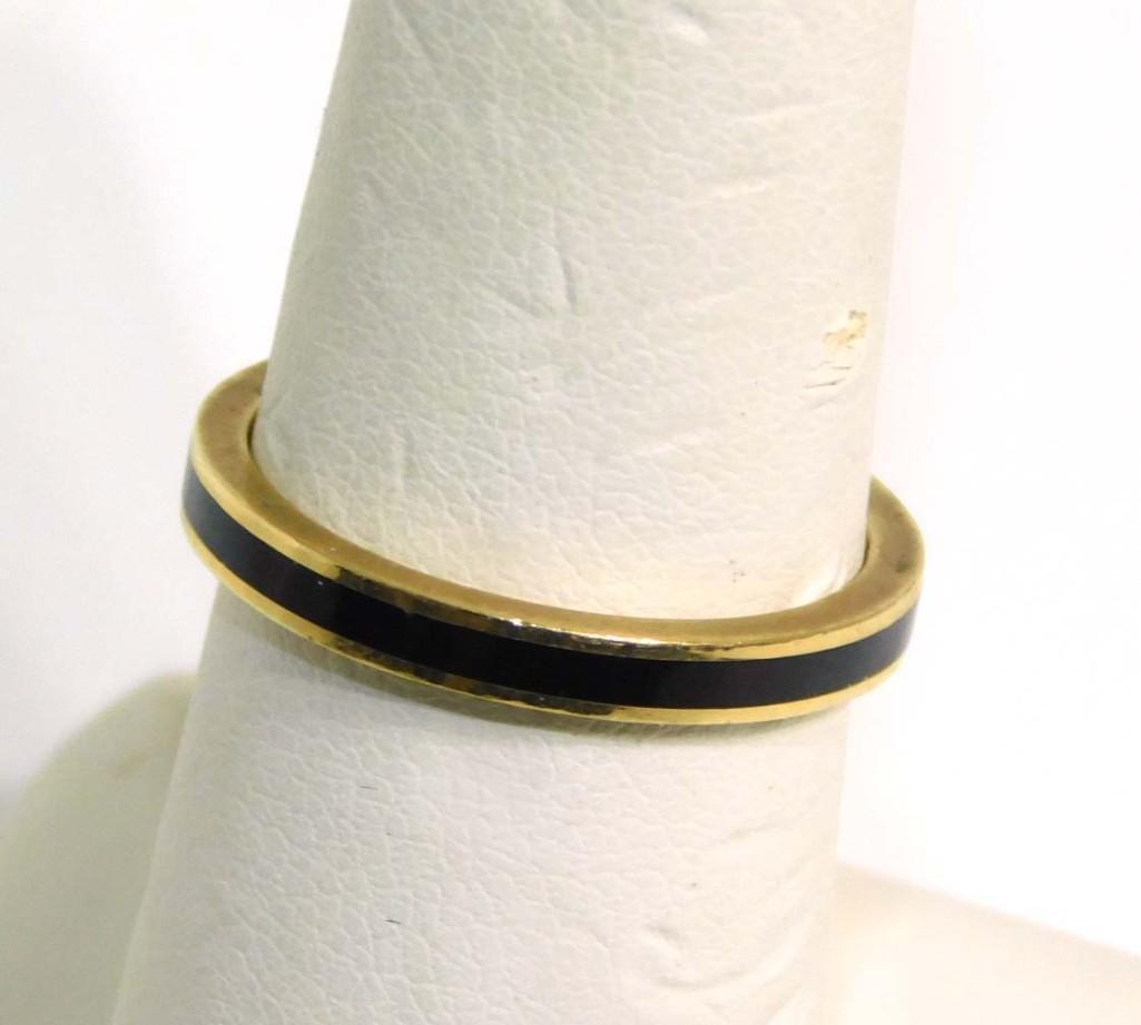 14K Gold Ring With Black Band (1 of 4)