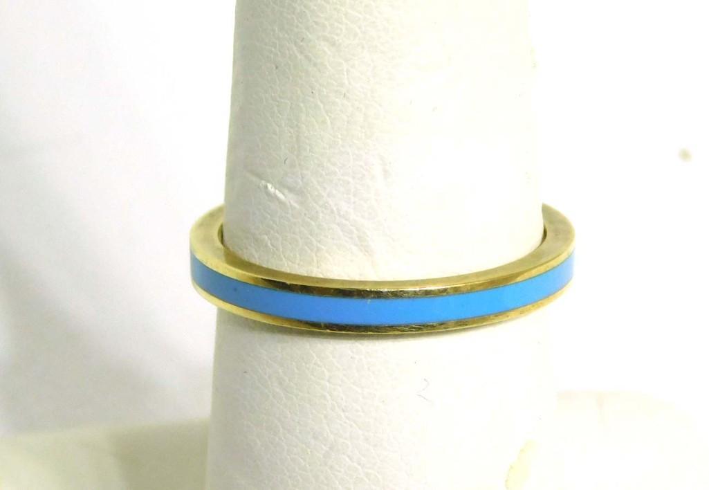 14K Gold Ring With Light Blue Band (1 of 4)