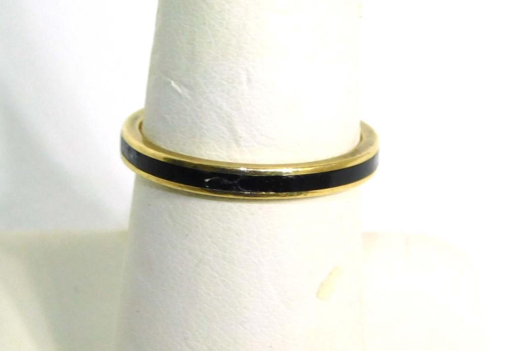 14K Gold Ring With Black Band (1 of 4)