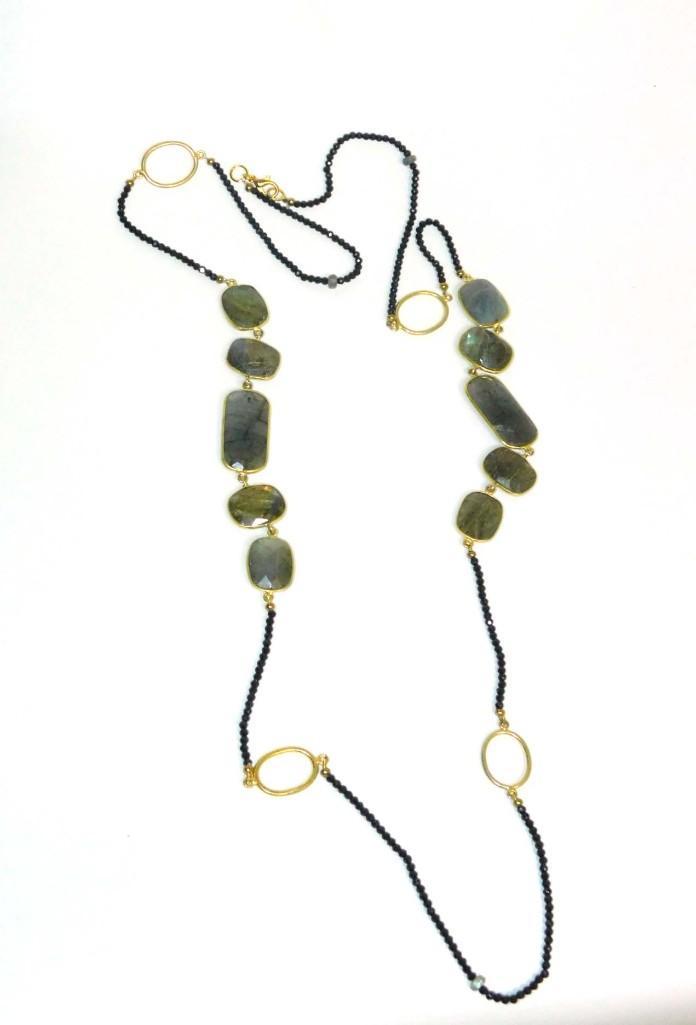 Labradorite and Onyx Necklace: Labradorite and Onyx Necklace