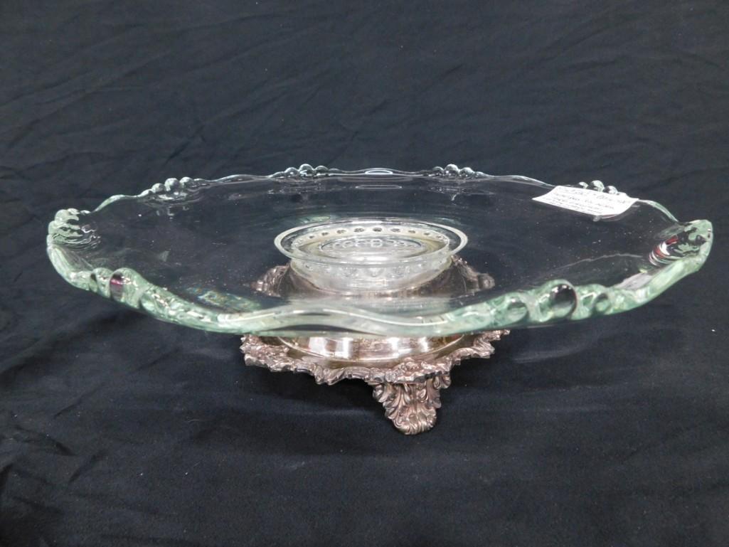 Antique Early 1920s Beaded Glass Lazy Susan (1 of 4)