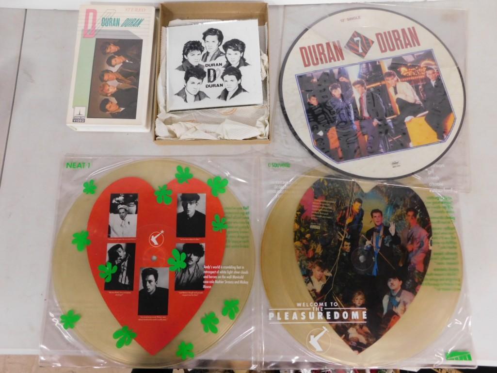 Music Lot including Duran Duran, Frankie Goes to Hollywood, Vinyl, etc.: Music Lot including Duran Duran, Frankie Goes to Hollywood, Vinyl, etc. Includes Picture Records, Video, etc.