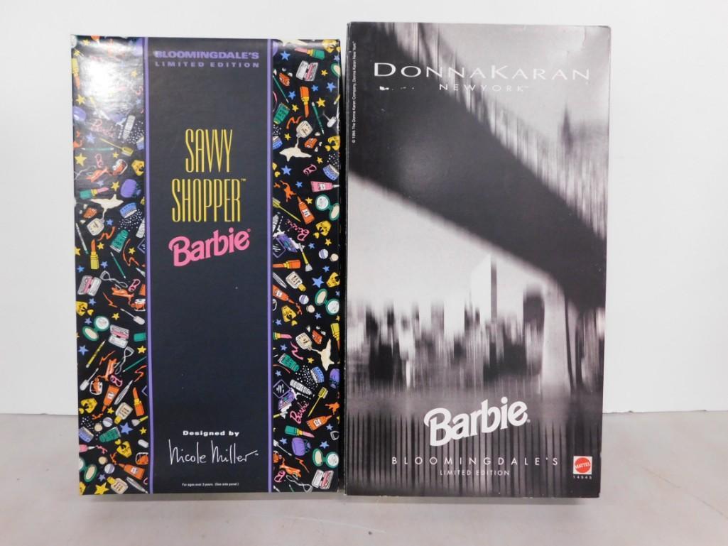 2 Barbie Dolls incl 1994 Savvy Shopper Bloomingdales LE Barbie Doll NIB & Donna Karen New York Barbi (1 of 3)