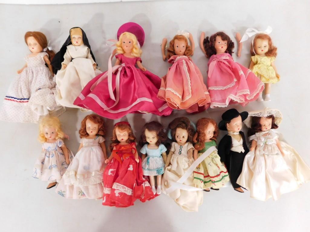 14 Vtg 1940s-60s Nancy Ann Storybook Bisque & Hard Plastic Dolls Lot (1 of 8)