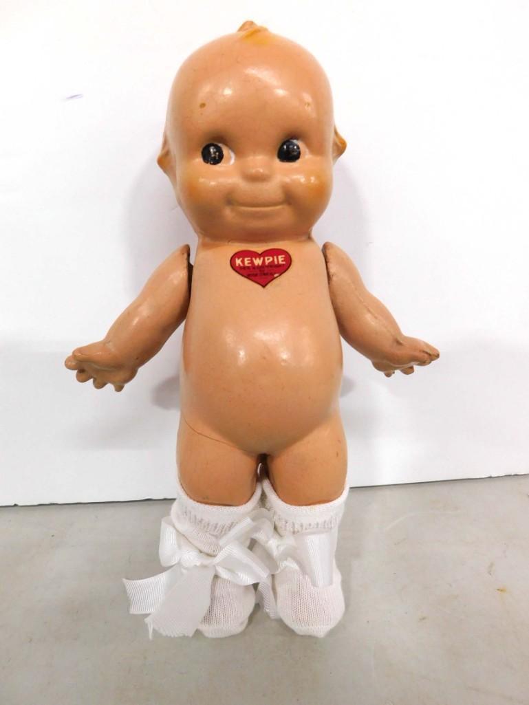 Antique 1920s Rose O'Neill Composition Kewpie 11.5" Doll with Blue Wings (1 of 8)