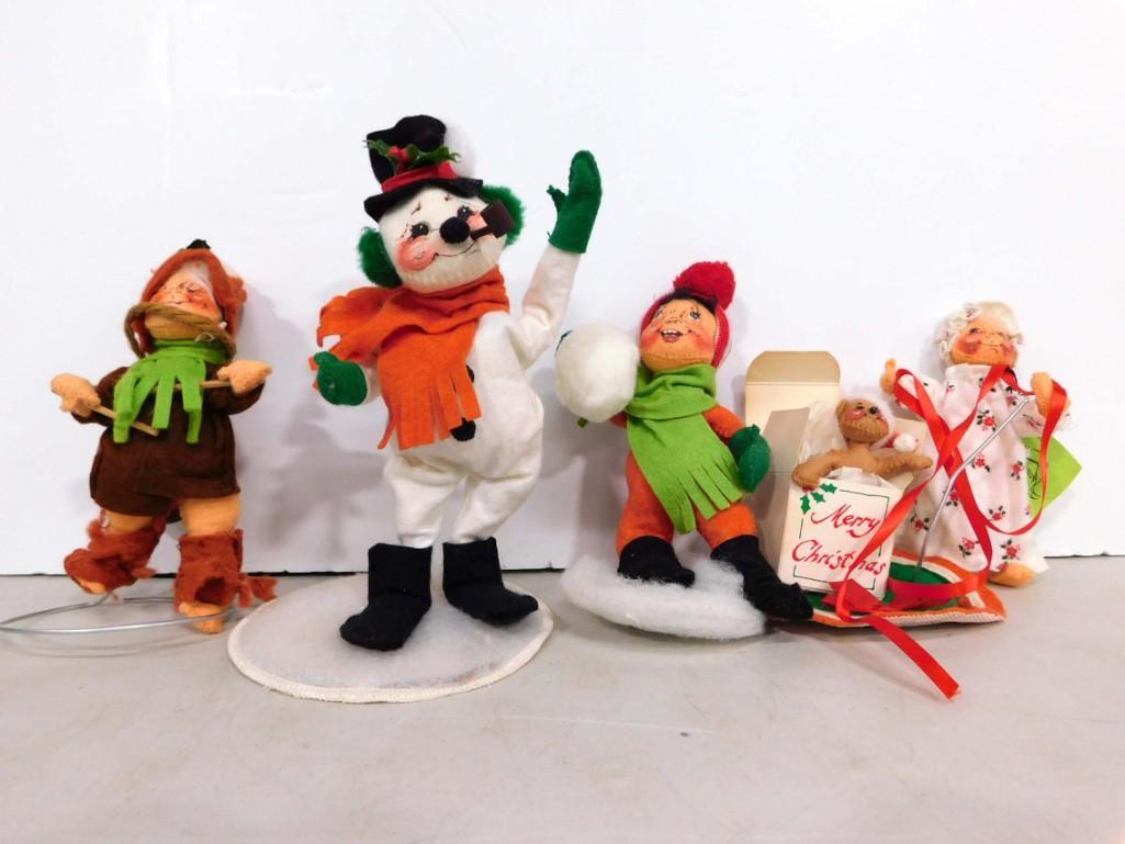 Annalee Dolls Lot incl Snowman, Christmas, Etc (1 of 7)