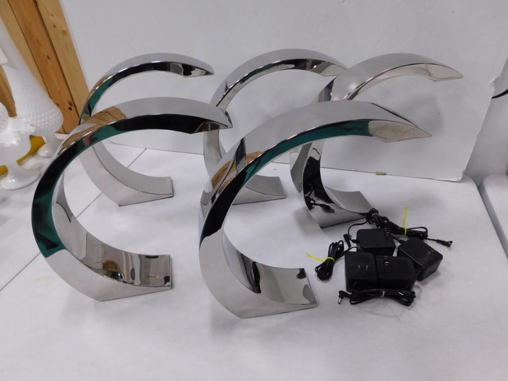 Lot of 5 Metal Curve LED Lights / Lamps (1 of 6)