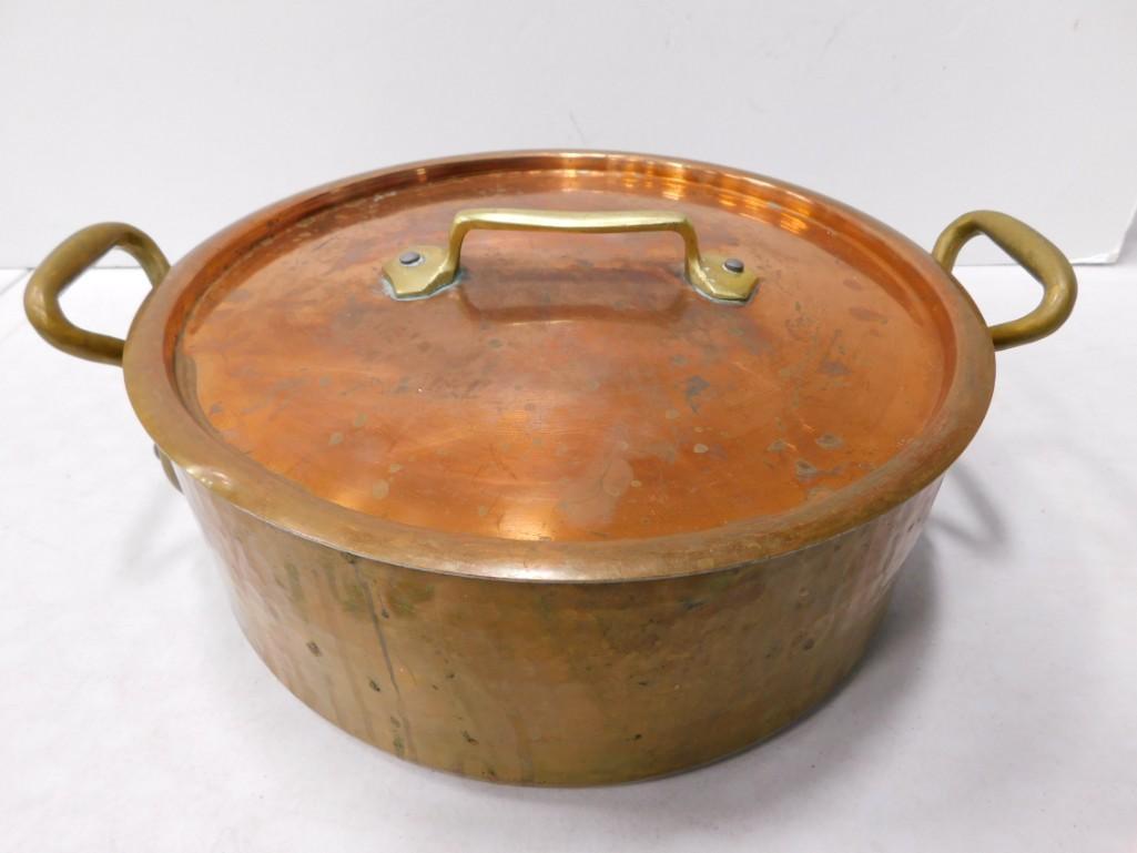12.5" Copper Pot with Lid (1 of 7)