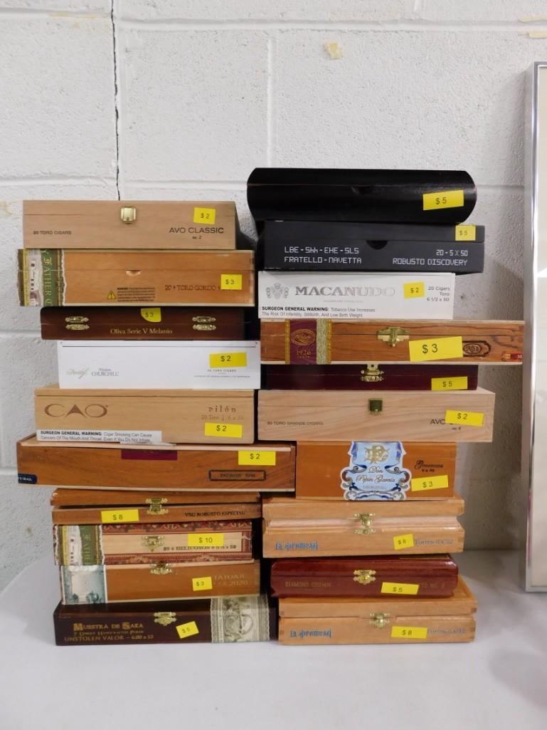 Large Lot of cigar boxes (1 of 2)
