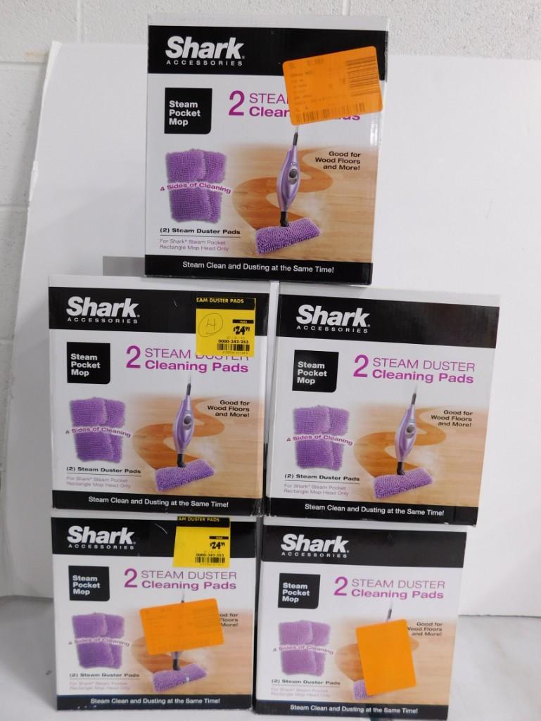 Lot of 5 Shark Steam Duster Cleaning Pads - 2 in each box (1 of 4)