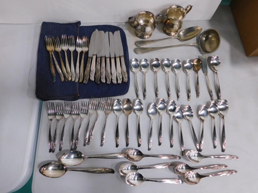 Flatware and Silverplate lot: Flatware and Silverplate lot
