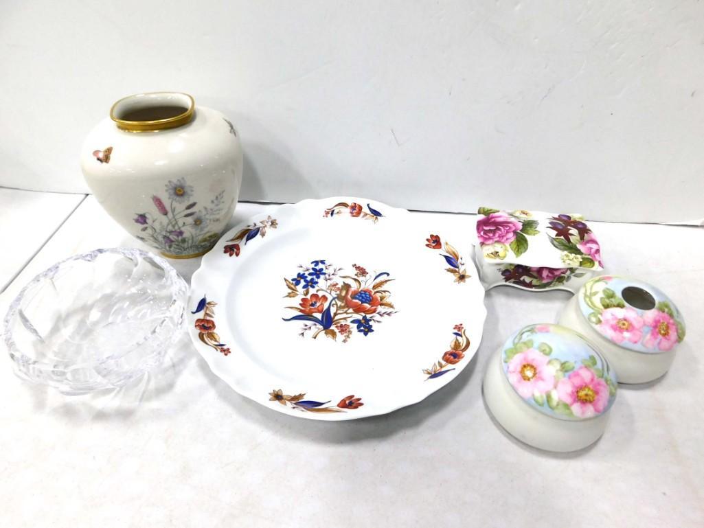 Porcelain Lot incl Chamart Limoges Plate, Royal Stafford Trinket Box, Krautheim Selb Bavaria, etc (1 of 14)