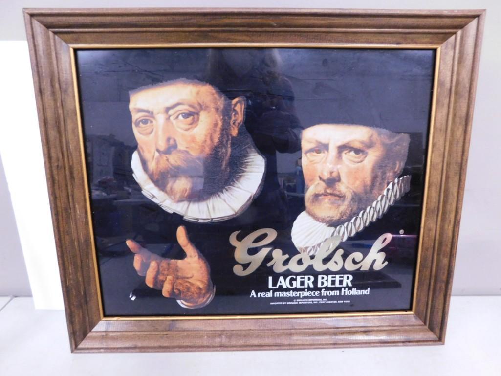 Grolsch Lager Beer Framed Advertising Sign (1 of 4)
