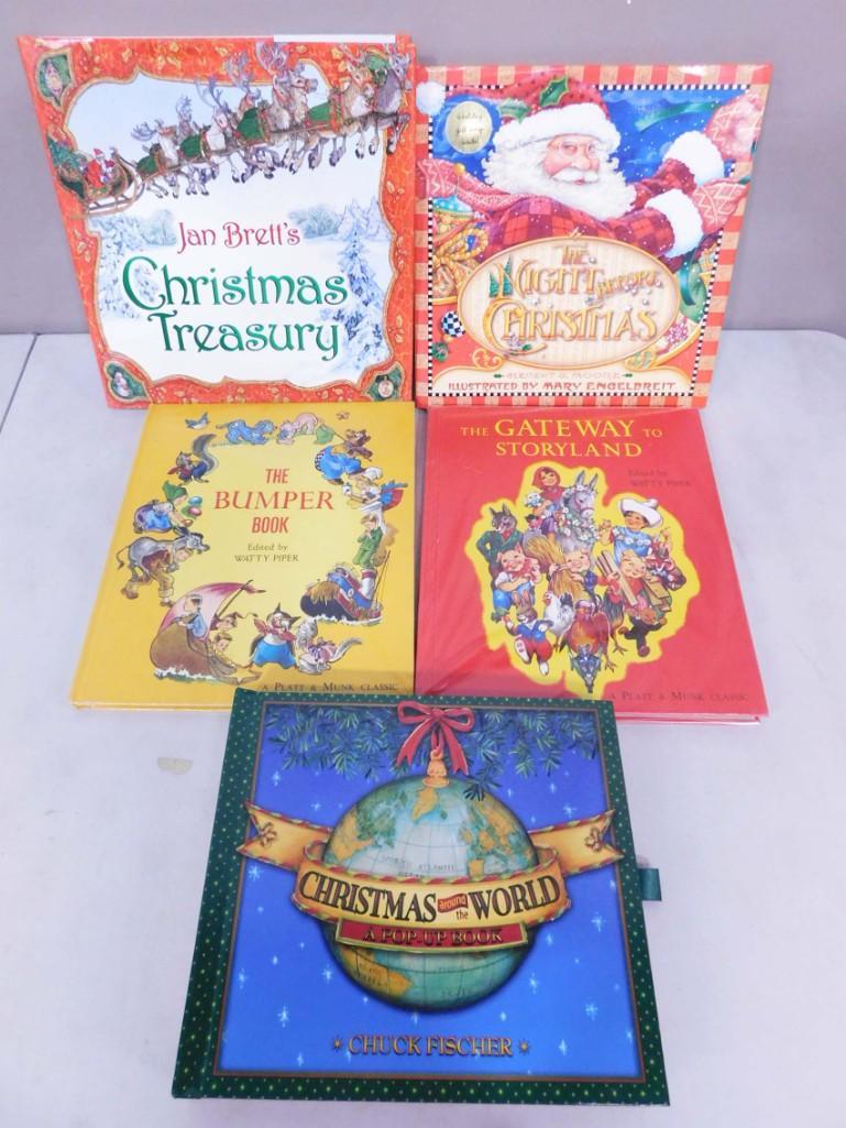 Children's Books incl Jan Brett's Christmas Treasury, the Night Before Christmas, The Bumper Book,: Children's Books incl Jan Brett's Christmas Treasury, the Night Before Christmas, The Bumper Book, The Gateway to Storyland, Christmas Around the World Pop Up Book
