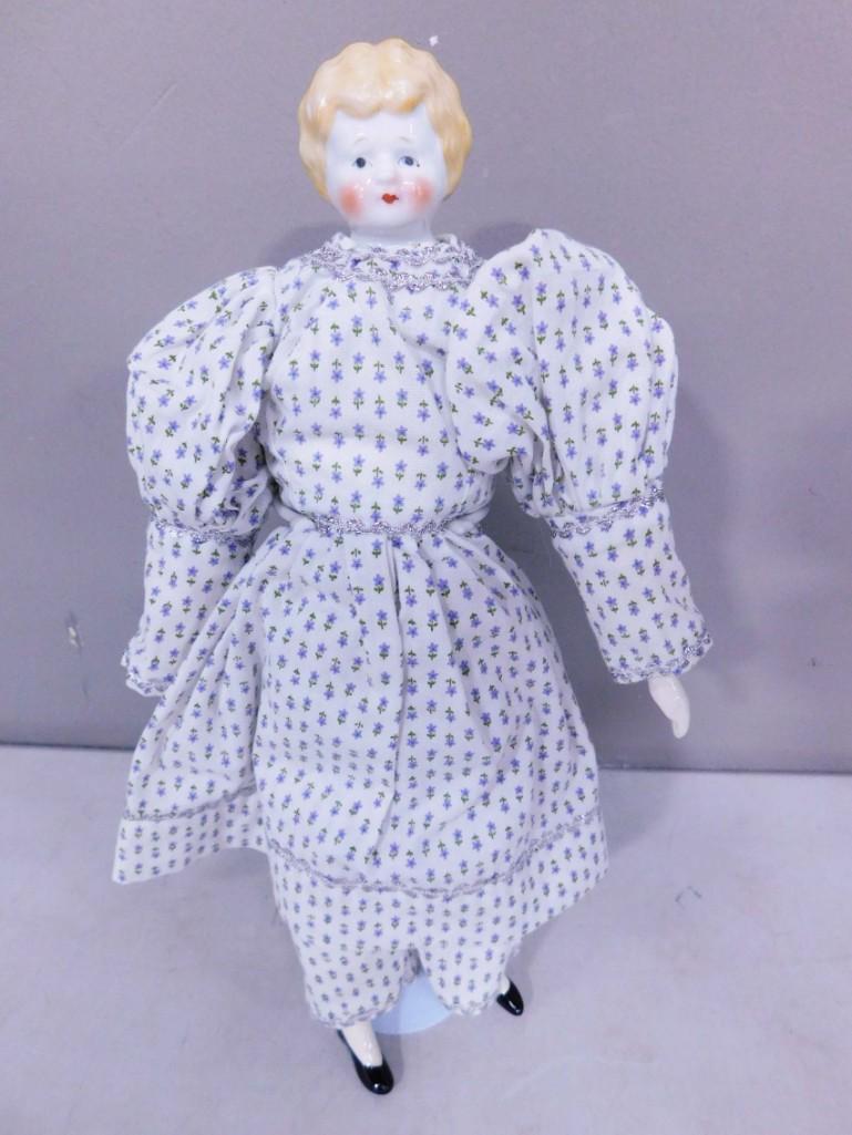 Antique 1890s Nippon Blond China Head 12.75" Doll (1 of 5)