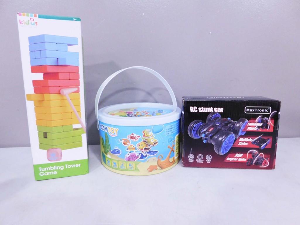 Toy Lot incl RC Stunt Car Toy, Tumbling Tower Game, etc (1 of 4)