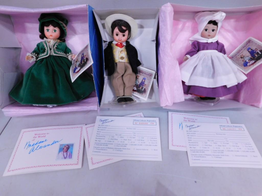 3 Vtg Madame Alexander 8" Gone With the Wind Dolls incl Scarlett, Rhett, Mammy NIB: Lot of 3 Vintage Madame Alexander 8" Gone With the Wind Dolls incl Scarlett, Rhett, Mammy NIB. Gone with the Wind GWTW 8" Jubilee II Dolls NIB including Scarlett in green velvet #400, Mammy #4